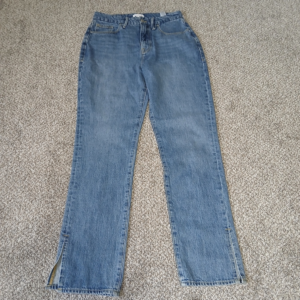 Good American Straight Leg‎ Blue Jeans